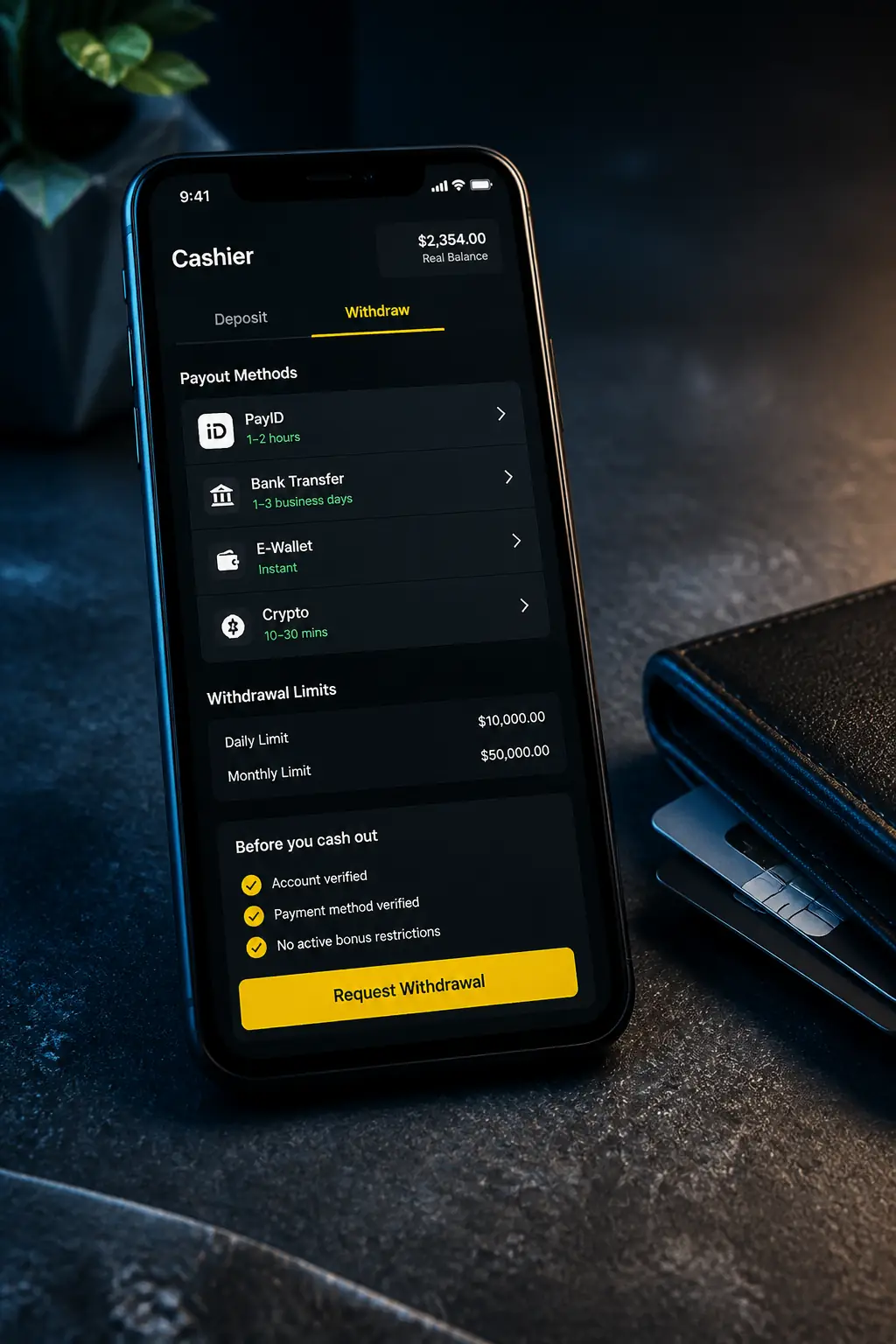 Just Casino Withdrawal visual guide for Just Casino